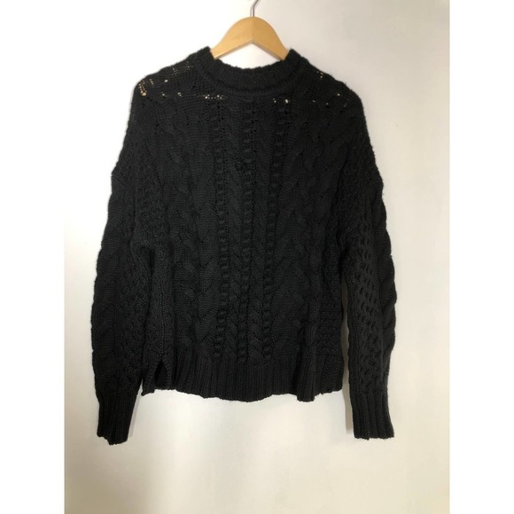 Jason Wu Sweater Cable Knit Black M - Picture 6 of 12